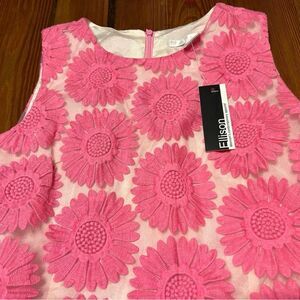 Ellison‎ embroidered pink flower dress.